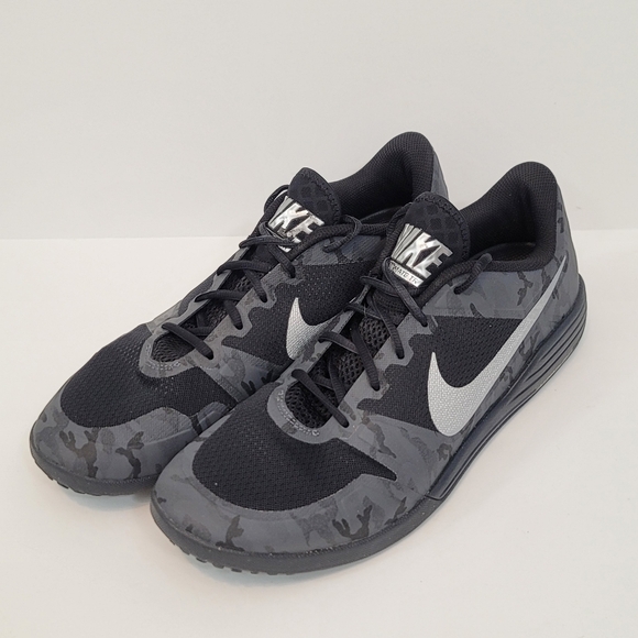 Nike Lunar Ultimate TR Training Shoes Lunarlon 749163-004 Grey Camo Mens US 12.5 - Picture 1 of 10